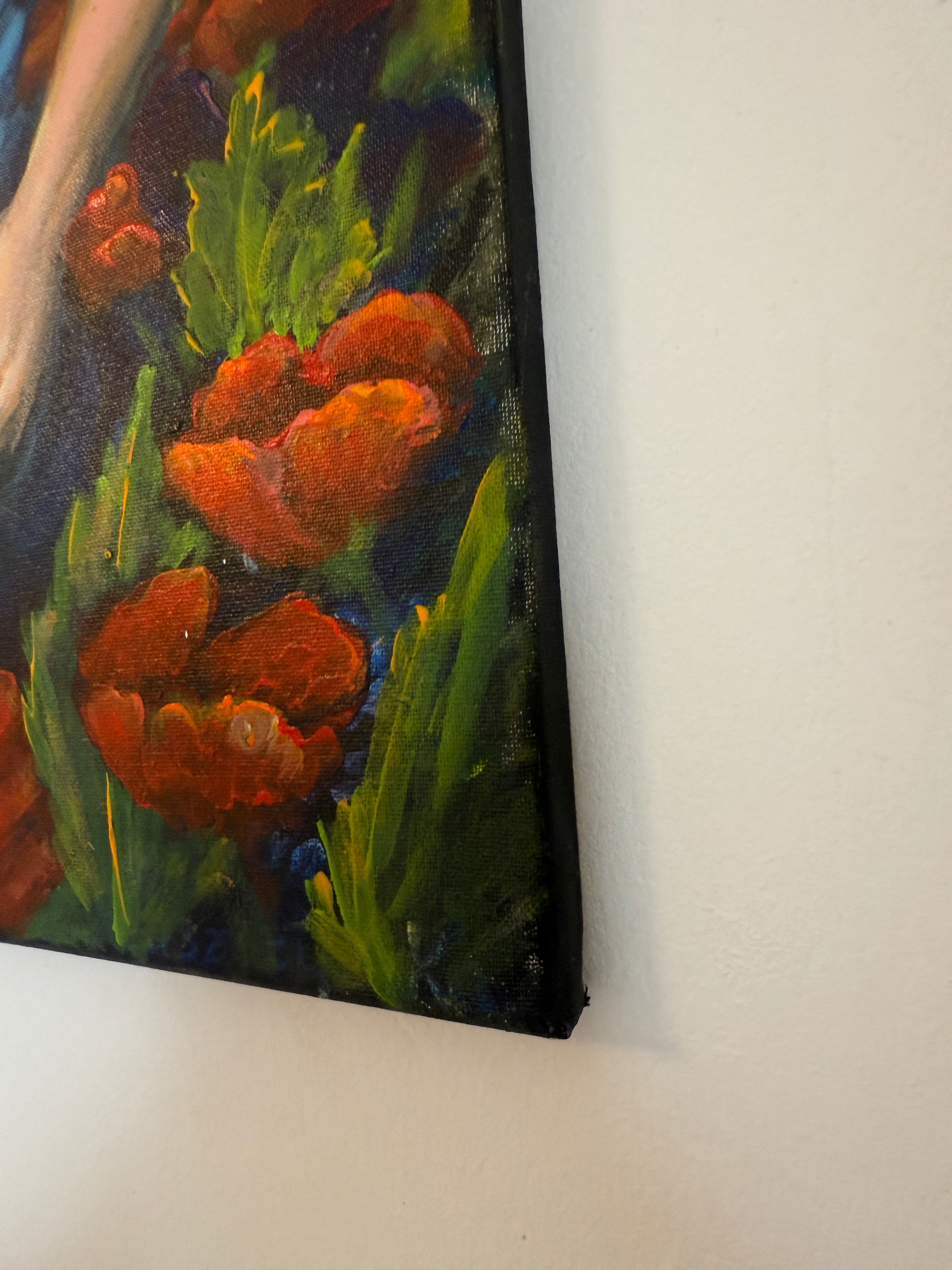 Original Ölgemälde – „The Poppy Lady“ – Teresa Kluszczyńska – 70×50 cm