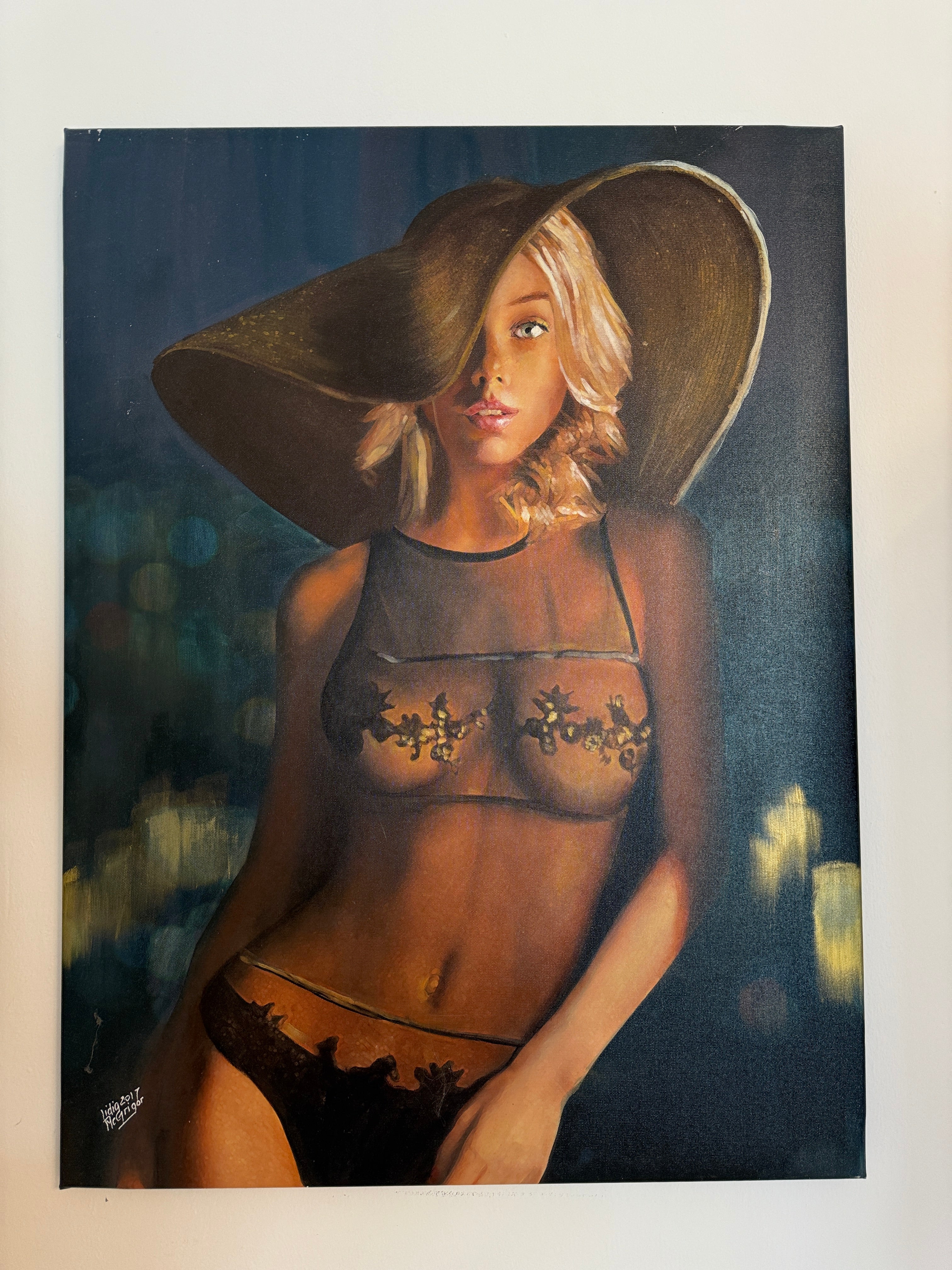 Italienisches Frauenporträt – Original Ölgemälde von Lidia McGrigor 80×60 cm Zweitbild