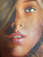 Italienisches Frauenporträt – Original Ölgemälde von Lidia McGrigor 80×60 cm