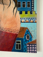 Original Acrylgemälde – Teresa Kluszczynska „Na ławeczce“ – 60×60 cm