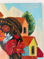 Original Acrylgemälde – Teresa Kluszczynska „Na ławeczce“ – 60×60 cm