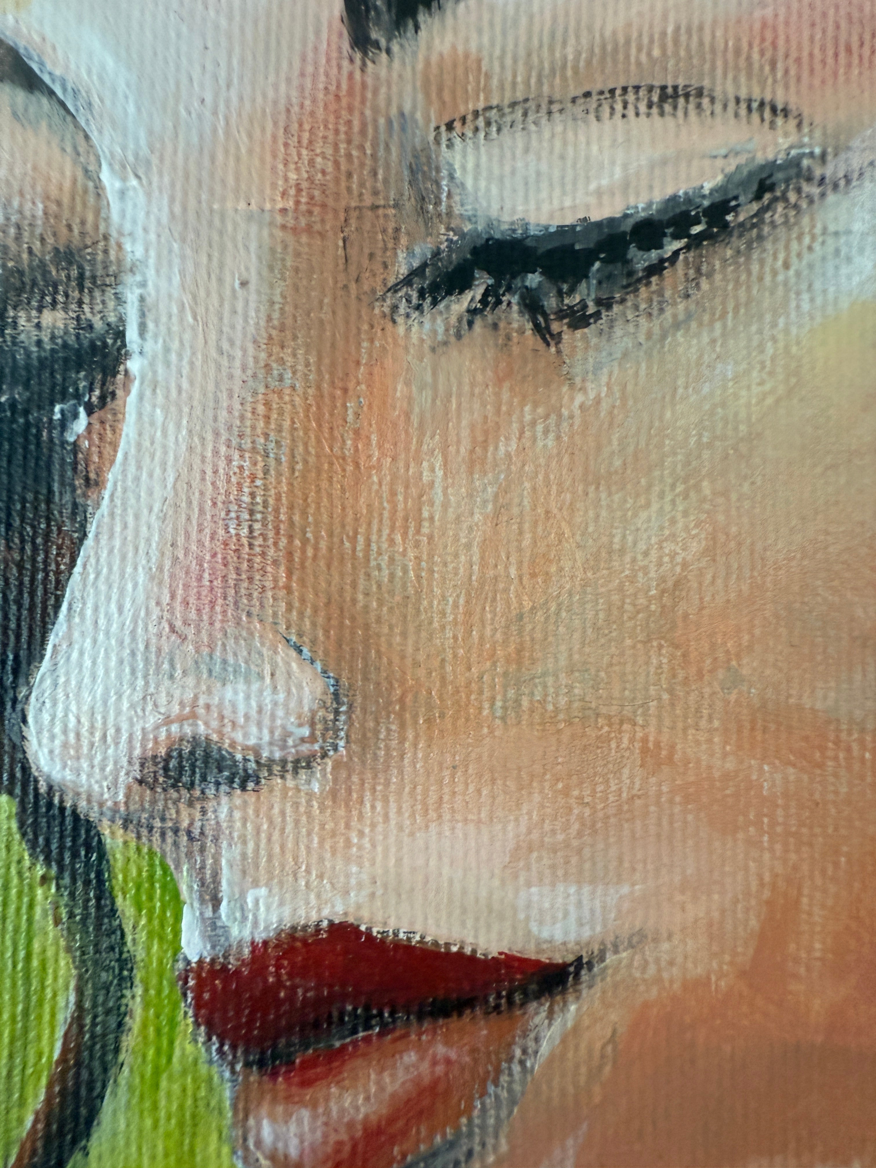 Original Acrylgemälde – Teresa Kluszczynska „Na ławeczce“ – 60×60 cm