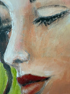 Original Acrylgemälde – Teresa Kluszczynska „Na ławeczce“ – 60×60 cm