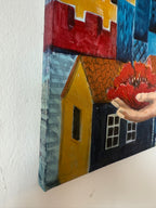 Original Acrylgemälde – Teresa Kluszczynska „Na ławeczce“ – 60×60 cm