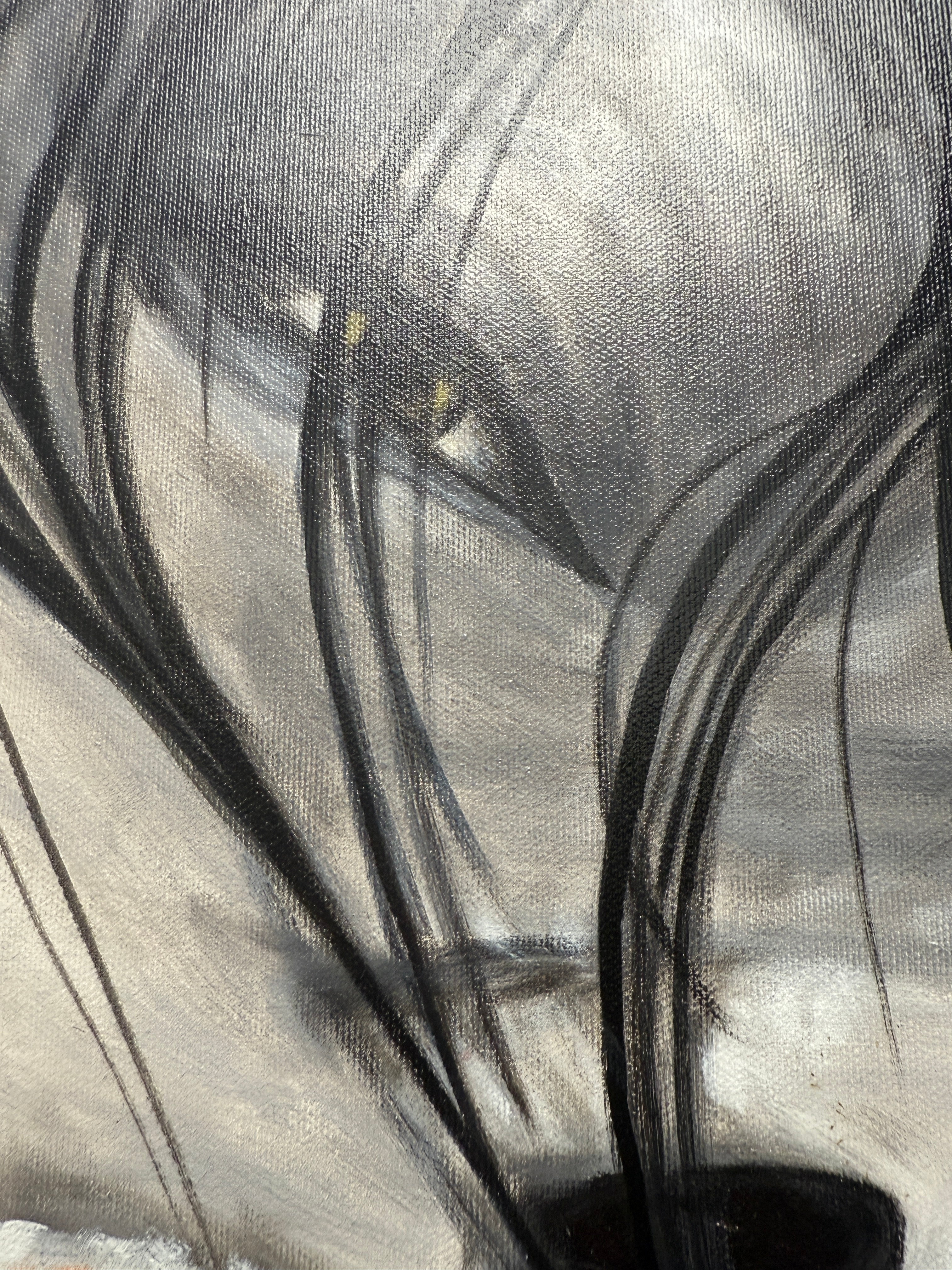 Original Ölbild auf Leinwand – Rote Lippen Frau, Moderne Wanddeko 50x60cm