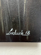 Original Ölbild auf Leinwand – Rote Lippen Frau, Moderne Wanddeko 50x60cm