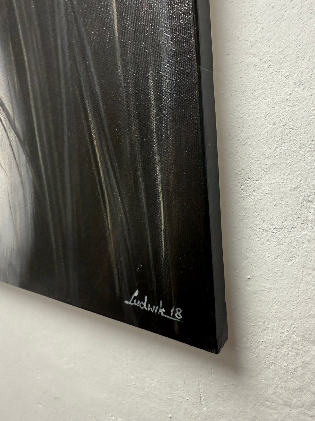 Original Ölbild auf Leinwand – Rote Lippen Frau, Moderne Wanddeko 50x60cm
