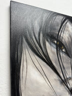 Original Ölbild auf Leinwand – Rote Lippen Frau, Moderne Wanddeko 50x60cm