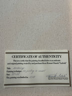 Original Ölbild auf Leinwand – Rote Lippen Frau, Moderne Wanddeko 50x60cm