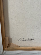 Original Ölbild auf Leinwand – Rote Lippen Frau, Moderne Wanddeko 50x60cm