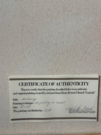 Original Ölbild auf Leinwand – Rote Lippen Frau, Moderne Wanddeko 50x60cm