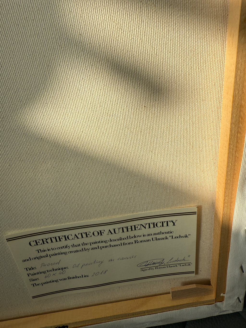 Elegant Portrait “Proud” – Original Ölbild auf Leinwand 60×40 cm, signiert