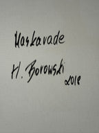 Modernes farbiges Gemälde Öl auf Leinwand Original Frauen Figuren abstrakt 70x50cm