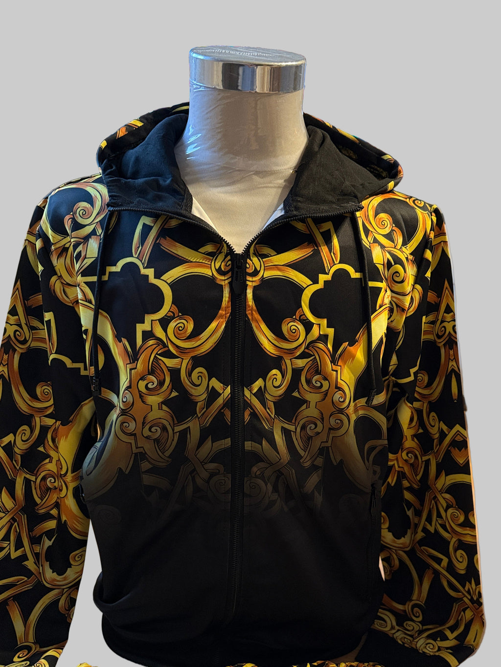 Herren Trainingsanzug – Black & Gold Royal Baroque