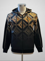 Herren Trainingsanzug – Black & Gold Imperial Pattern