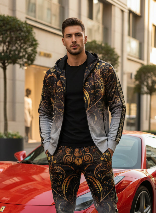 Herren Trainingsanzug – Black & Gold Elite Baroque Line