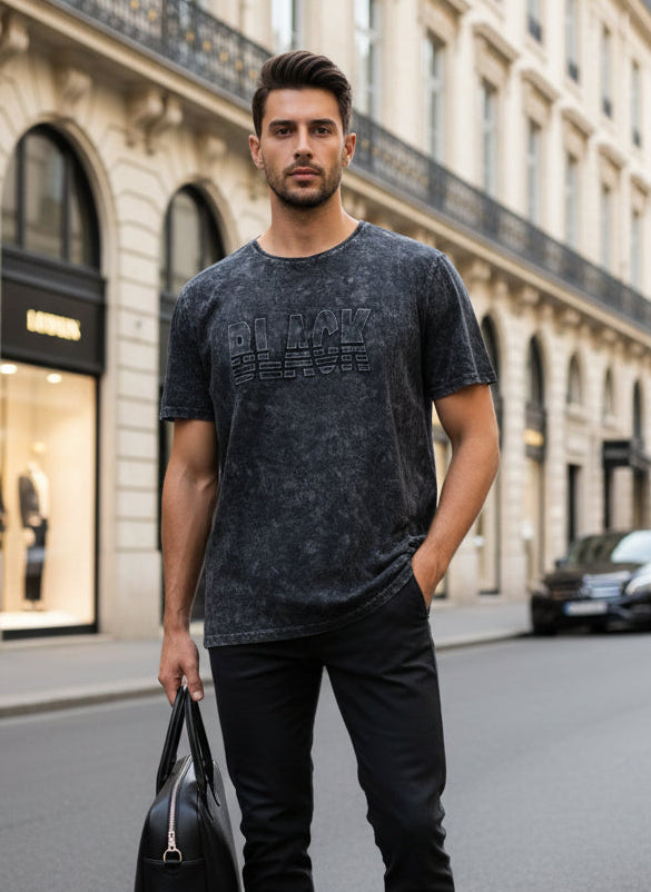 Herren T-Shirt – BLACK BEACH Washed Style