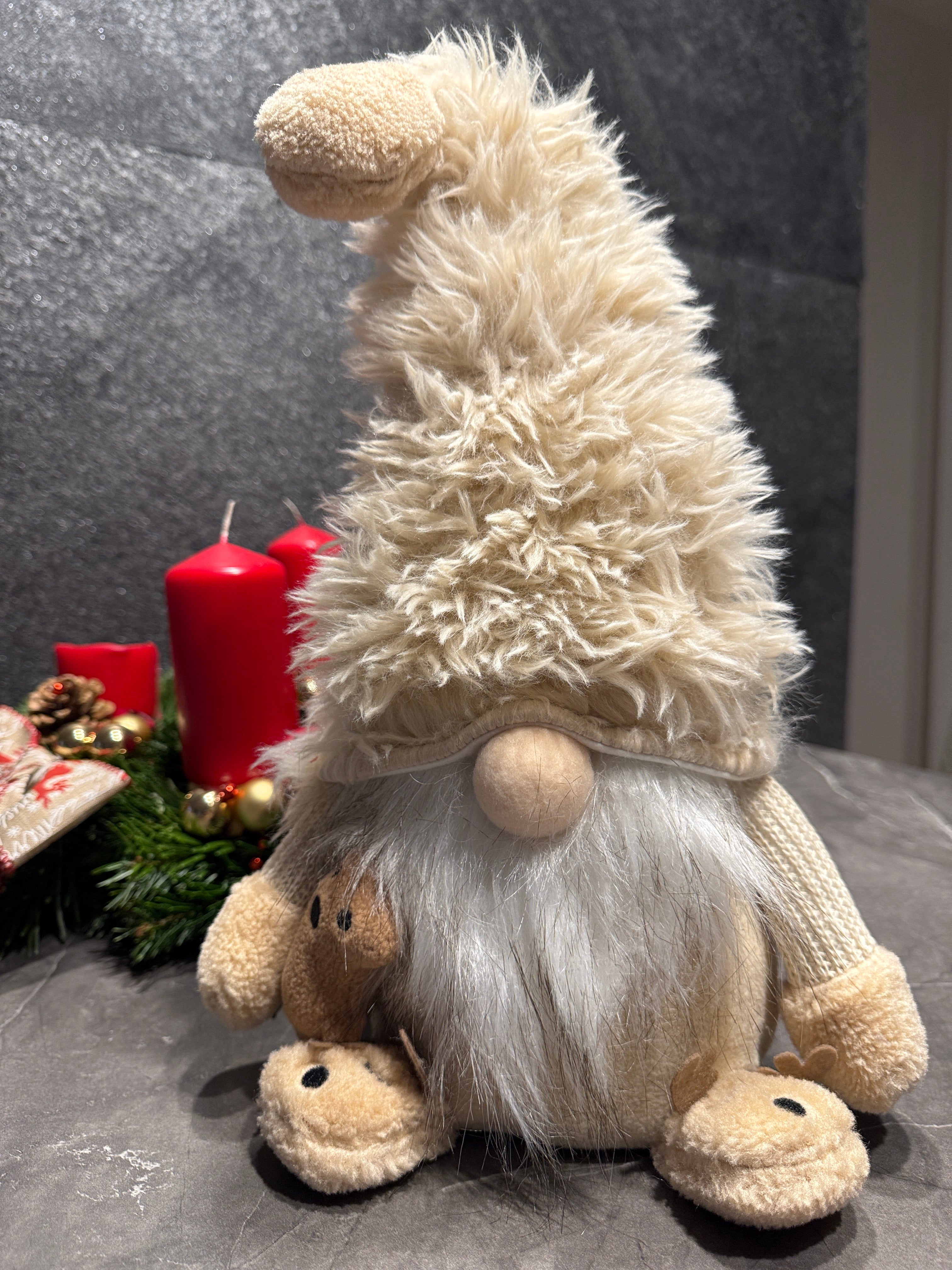 Winter-Dekowichtel – Creme, 44 cm Zweitbild