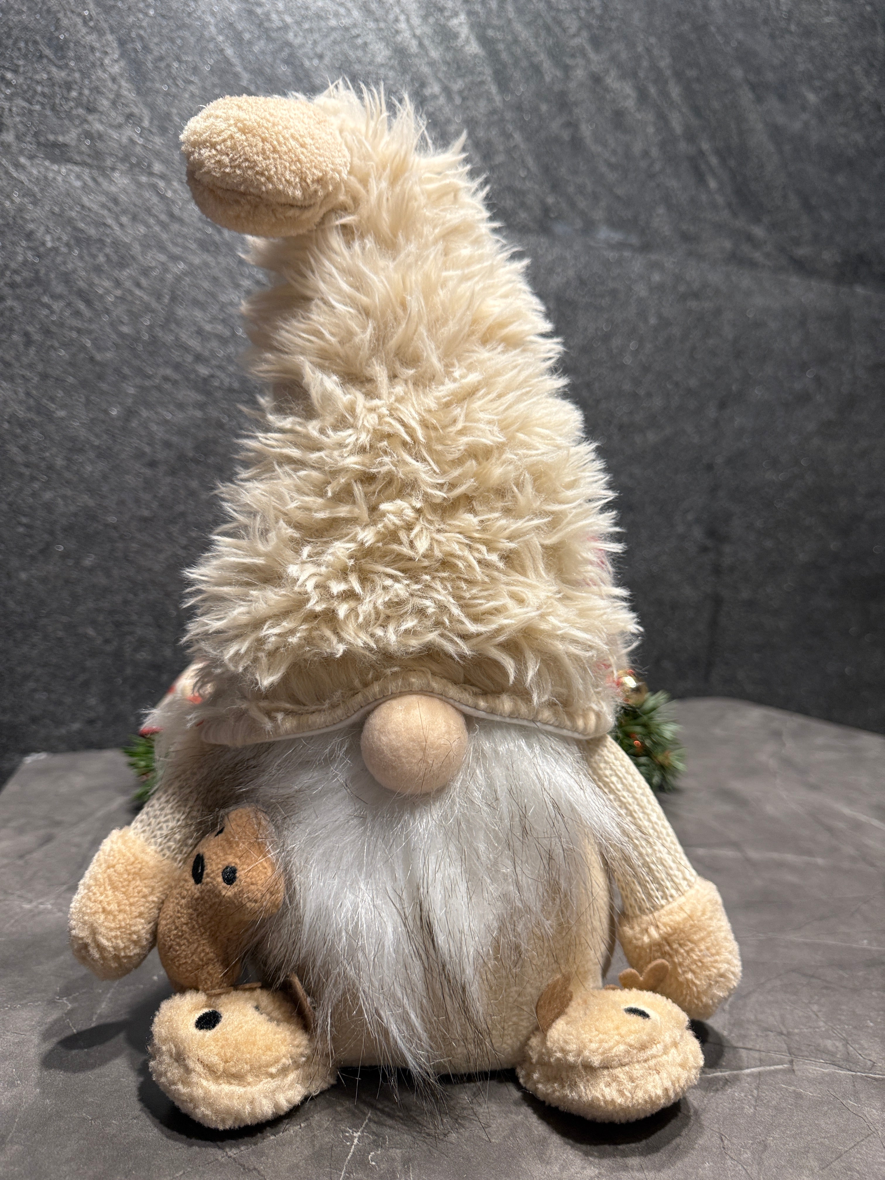 Winter-Dekowichtel – Creme, 44 cm Hauptbild