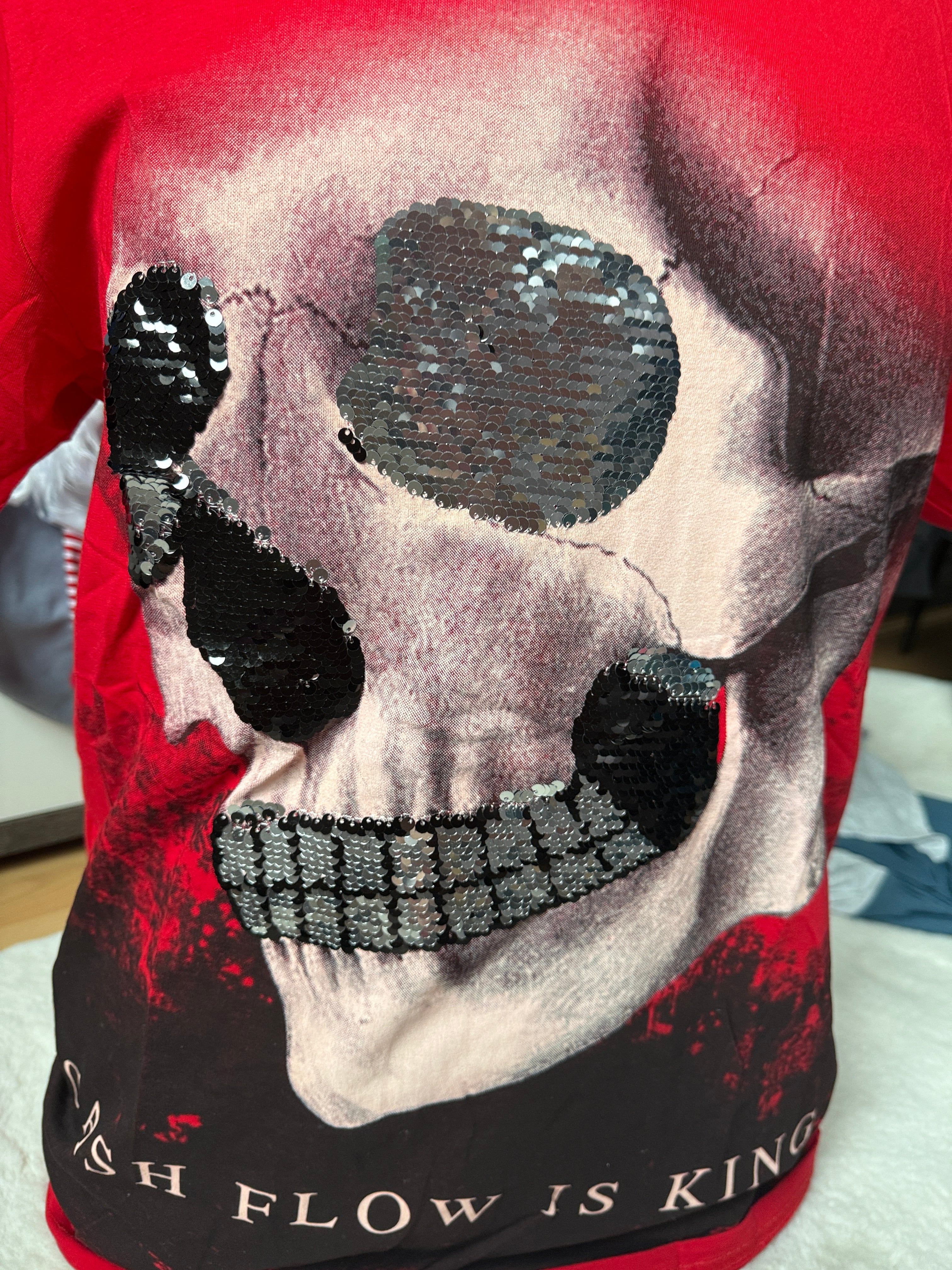 Herren T-Shirt – CASH FLOW IS KING (Rot)