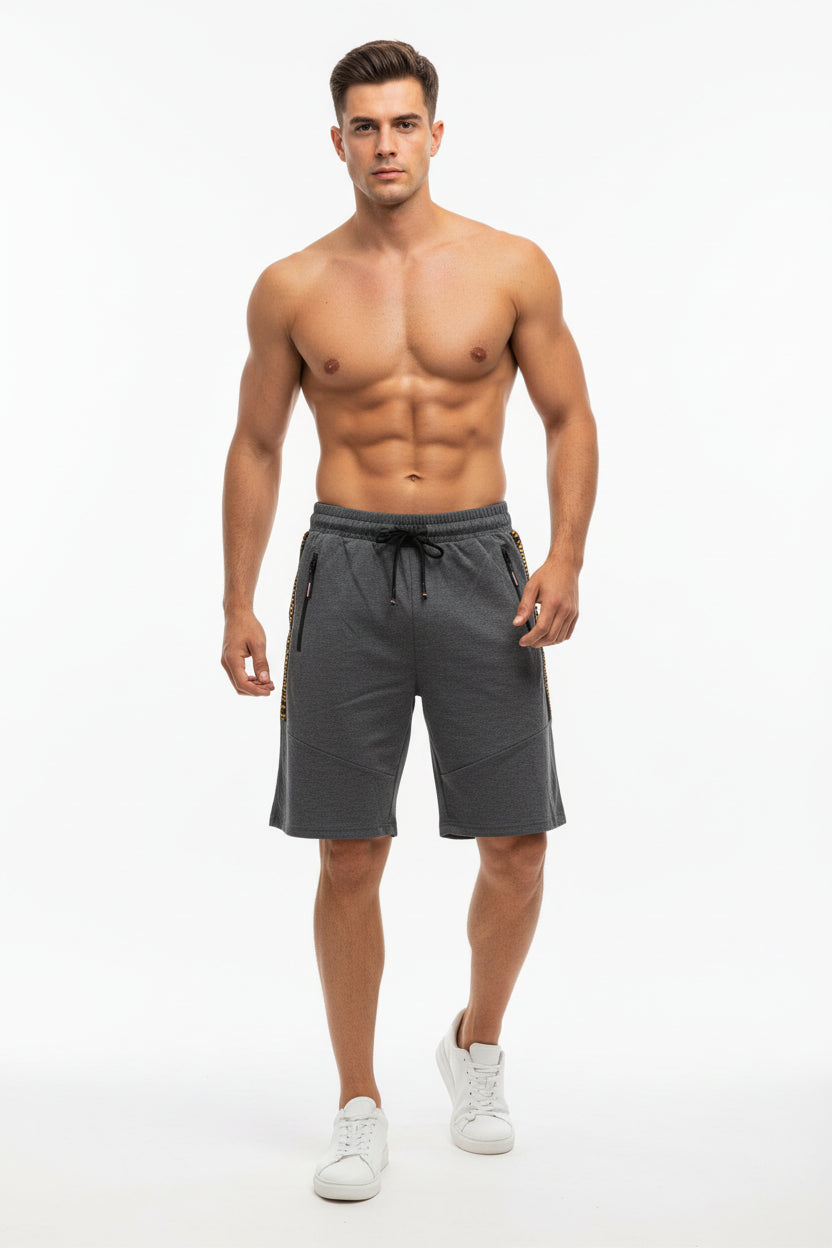 V.I.MAN Herren Sportshorts (Shorts / kurze Hose) Dunkelgrau