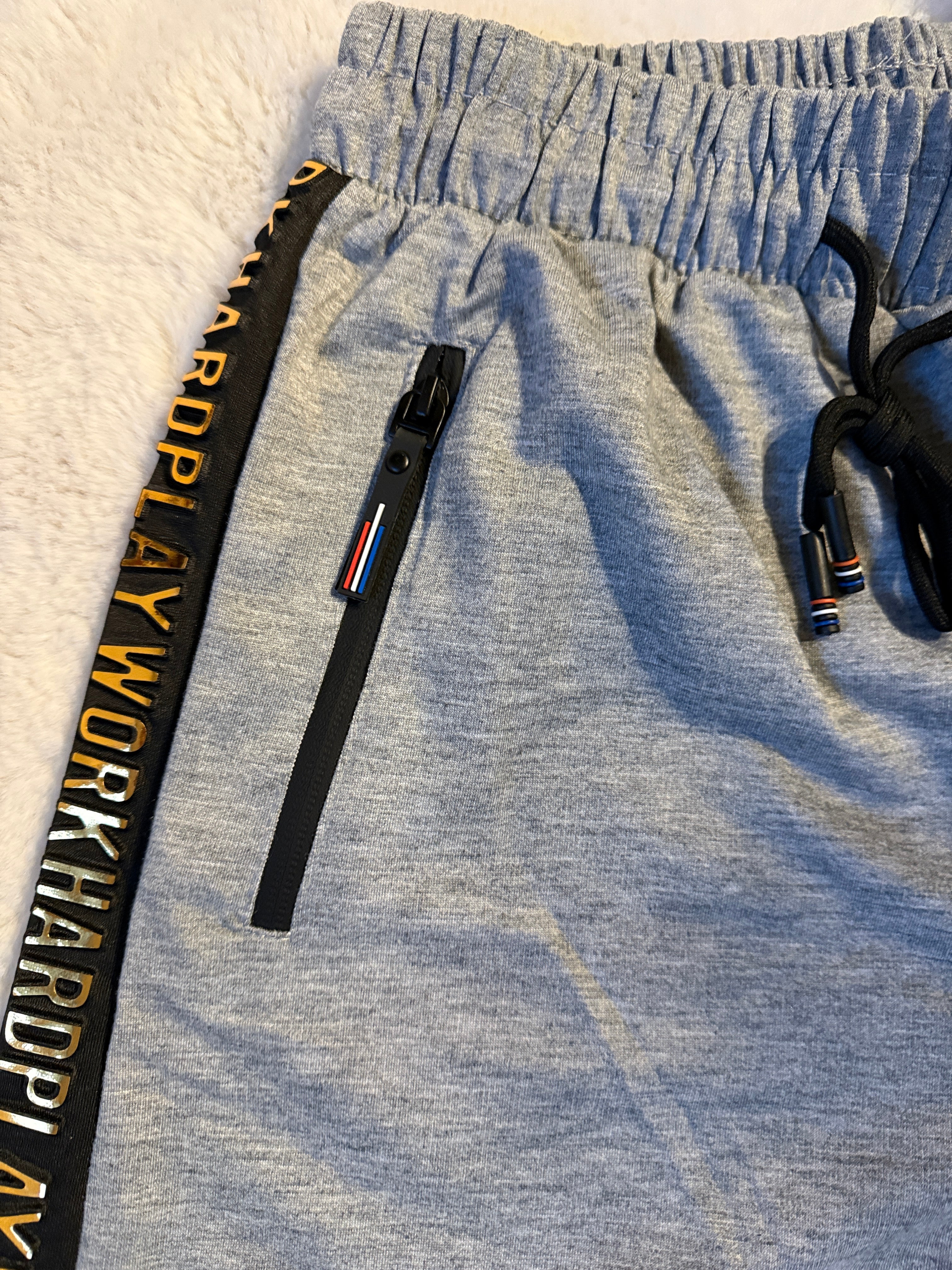 V.I.MAN Herren Sportshorts (Shorts / kurze Hose) Grau