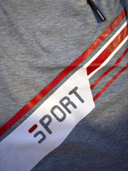 V.I.MAN Herren Shorts mit SPORT-Print –Grau