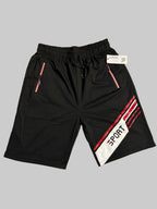 V.I.MAN Herren Shorts mit SPORT-Print –Grau Black