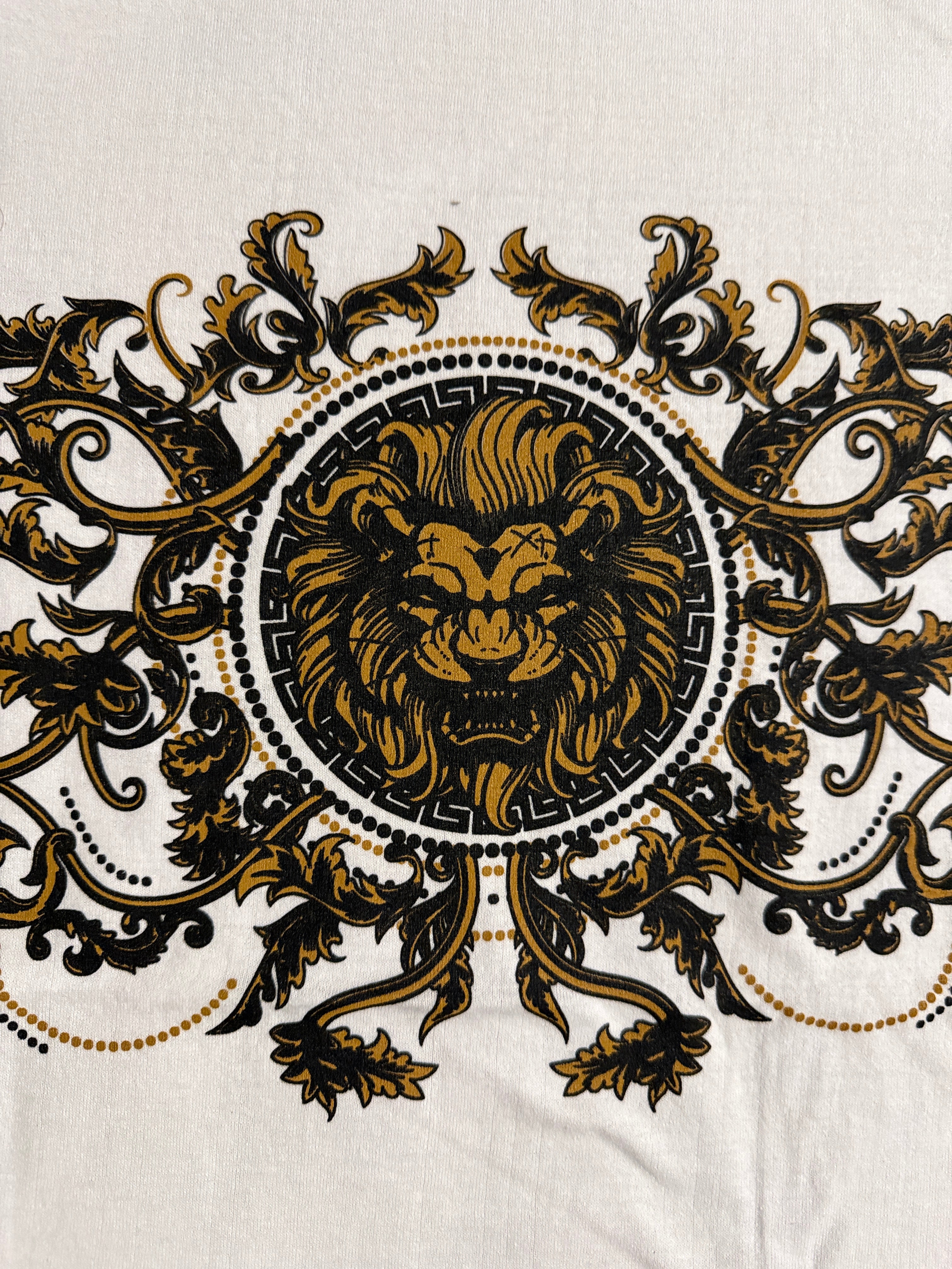 Herren T-Shirt mit Löwenmotiv – Weiß