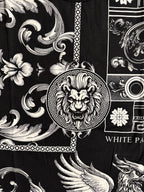 Herren T-Shirt mit Löwenmotiv – Schwarz (Front & Rücken bedruckt)