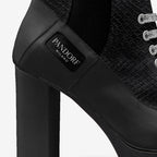 Pandorf Milano™ – Black Python High-Heel Boot (Limited Edition)