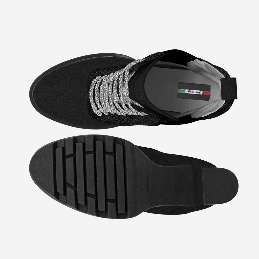 Pandorf Milano™ – Black Python High-Heel Boot (Limited Edition)