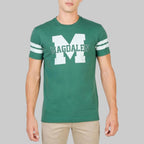 Herren T-Shirt Oxford University – MAGDALEN, Grün mit Streifen