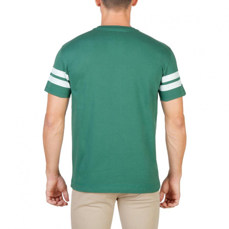 Herren T-Shirt Oxford University – MAGDALEN, Grün mit Streifen