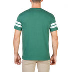 Herren T-Shirt Oxford University – MAGDALEN, Grün mit Streifen