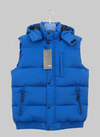 Herren warme Steppweste mit Kapuze – Königsblau