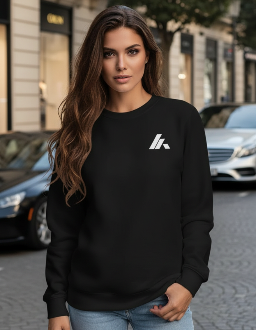 Damen Pullover mit gesticktem Brustlogo