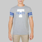 Herren T-Shirt Oxford University – TRINITY, Grau mit Streifen