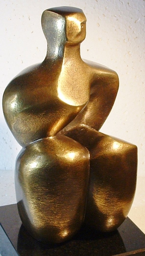 Bronzskulptur – Carlos Castanedo „Desomo“ – 22×12×12 cm