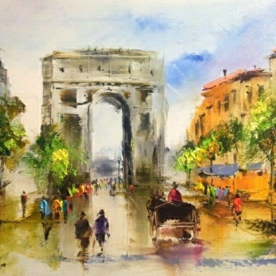 Original Ölgemälde – Alfred Anioł „Paris“ 40×50cm