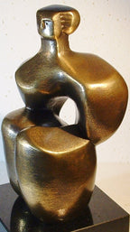 Bronzskulptur – Carlos Castanedo „Desomo“ – 22×12×12 cm