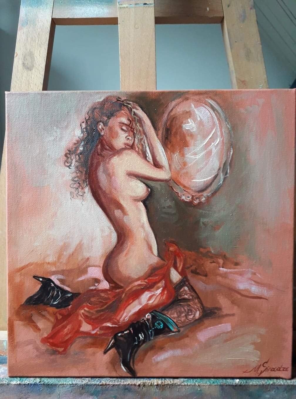 Original Ölgemälde – Maia Siradze „Morning Beauty“ – 29×29 cm