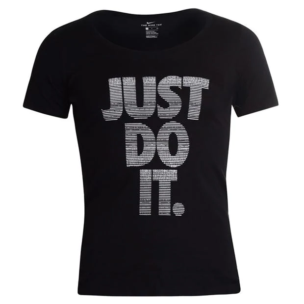 Damen T-Shirt NIKE „Just Do It.“ – Schwarz mit Statement-Print