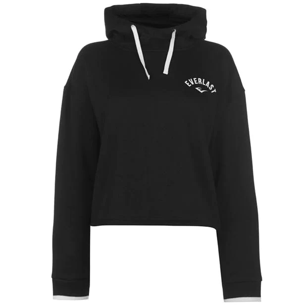 Damen Everlast Cropped Hoodie – Schwarz