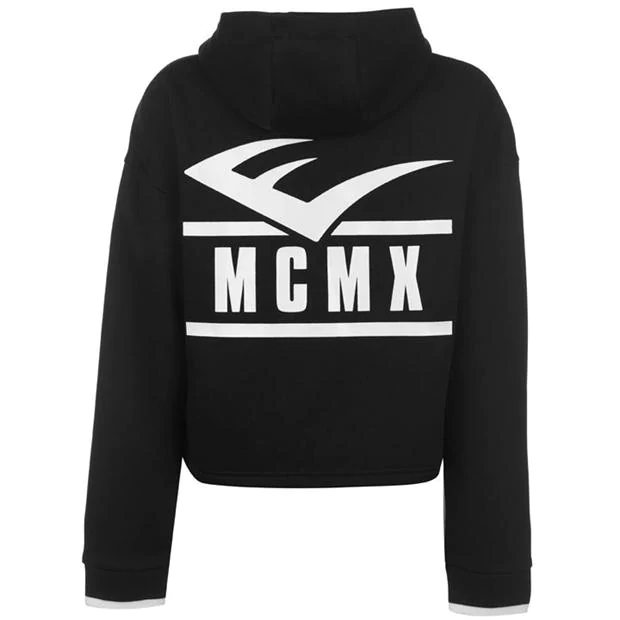 Damen Everlast Cropped Hoodie – Schwarz