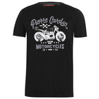 Herren T-Shirt Pierre Cardin – Schwarz mit Motorcycle-Print