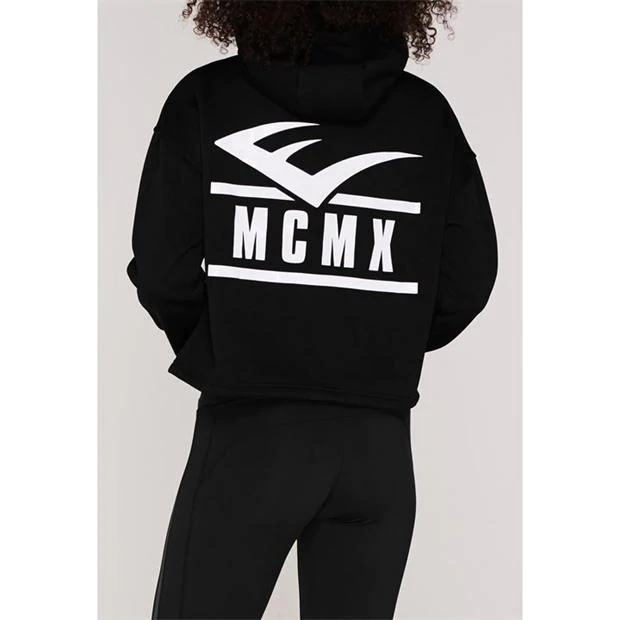 Damen Everlast Cropped Hoodie – Schwarz Zweitbild