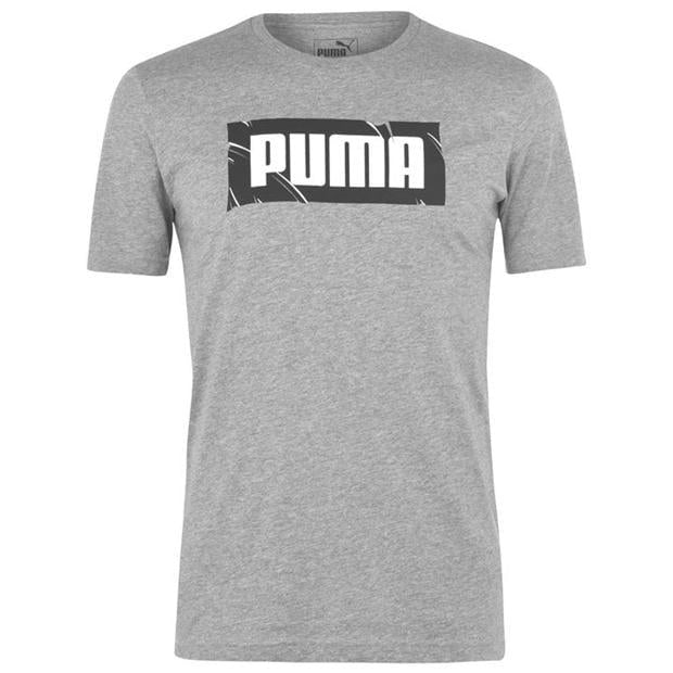 Herren T-Shirt PUMA – Grau mit Logo-Print Zweitbild