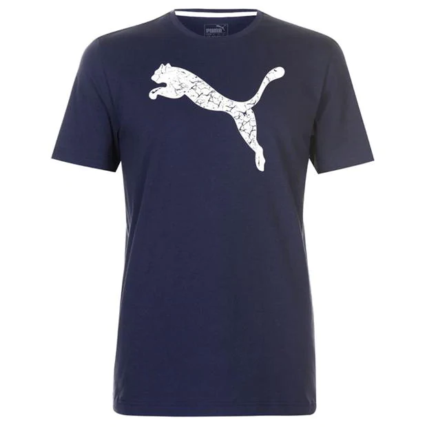 Herren T-Shirt PUMA – Dunkelblau mit Logo-Print Zweitbild