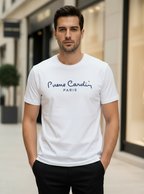 Herren T-Shirt Pierre Cardin – Weiß mit Logo-Schriftzug